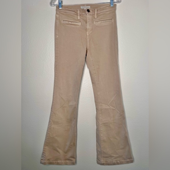 Joie Nouveau Flare Beige stretch jeans 28 #10 - Picture 2 of 9